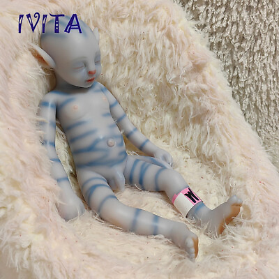 #ad IVITA 12#x27;#x27; Full Body Silicone Small Doll Avatar Boy Doll Fairy Xmas Gifts $99.00