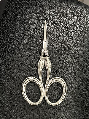 #ad Sterling Silver Antique Cut Grape Scissors Germany Vintage 3.75” 925 $90.00