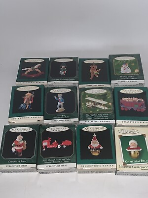 #ad Mixed Lot Of 12 Hallmark Keepsake Ornaments Miniature Series NEW OLD STOCK $35.00