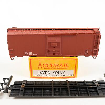 #ad Accurail HO Scale Data Only 40#x27; AAR Steel Box Car Oxide Red Single Door Kit 3299 $19.99