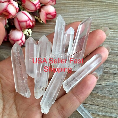 #ad 1 2LB Tibet small Lot Natural Clear Quartz Crystal Points Specimen US Seller $9.85