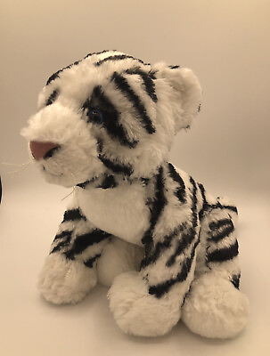 #ad BUILD A BEAR Siberian White Tiger Blue Eyes Pink Nose 12” Seated Soft amp; Clean $12.00
