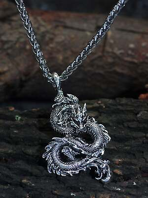#ad Chinese Dragon Pendant Necklace for Men Jewelry for Men Gift for Men Fashion $5.32