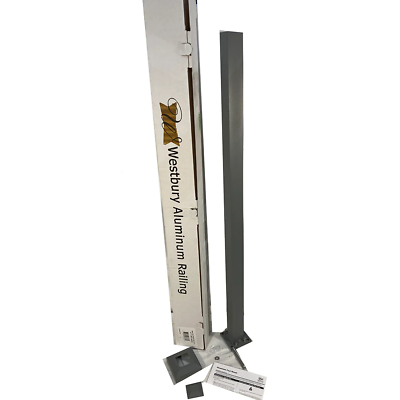 #ad Westbury 2quot; x 47quot; 3 Piece Post Kit for Aluminum Railing Textured Grey $69.99