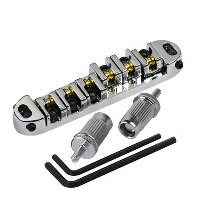 #ad Chrome Metal Plated Roller Tune O Bridge for Electric Guitar8139 $8.84