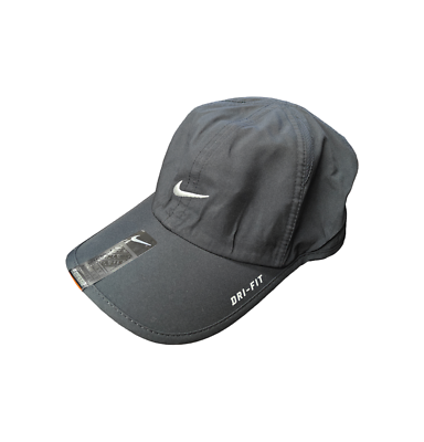 #ad NIKE FeatherLight Unisex Cap Hat Dri Fit Running Tennis Golf 595510 010 Black $40.00