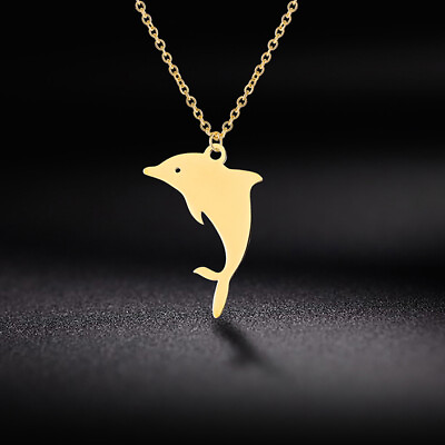 Dolphin Necklace Animal Series Pendant Accessory Stainless Steel Neck Jewelry $2.99