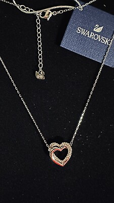 #ad AUTHENTIC NIB Swarovski Infinity Heart Jewelry Necklaces Rose Gold 5518868 $99.00