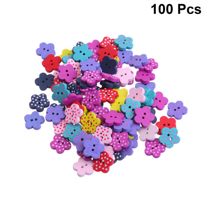 #ad 100 Pcs Colorful Buttons Clothing Accessories Christmas Prop $9.20