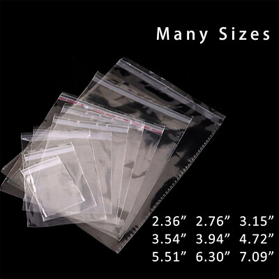 #ad Wholesale4.72#x27;#x27;Width Clear Resealable Poly Cello Cellophane OPP Bags 60 1000Pcs $89.86
