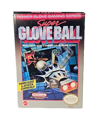 #ad Super Glove Ball NES Nintendo Complete In Box W Manual Inserts $59.95