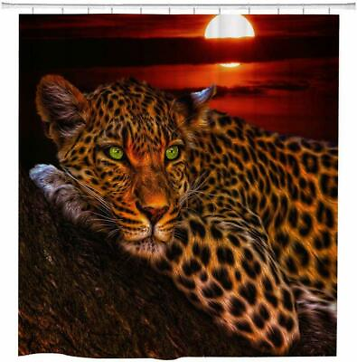 #ad Leopard Print Shower Curtain for Bathroom Animal Bath Decoration 72 Inches $19.99