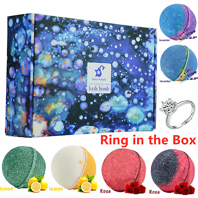 12pc Bath Bombs Natural Essential Oil Shower Ball Soap Finger Ring Gift in Box $16.99