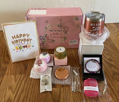 Not a Day over Fabulous Birthday Gift Set for Women Holiday Present 9 Pcs Set $22.99