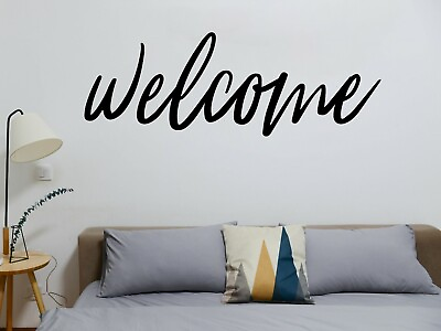 #ad Welcome Cursive Vinyl Sign Decal amp; Sticker for Car amp; Home Decor amp; Wall Art $12.99