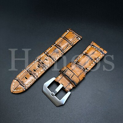 #ad 22MM GENUINE LEATHER WATCH BAND STRAP FITS FOR CITIZEN ECO DRIVE WATCH L BROWN $19.95