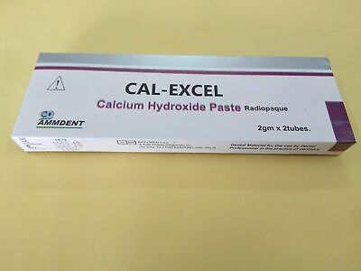 #ad Ammdent Dental Cal Excel Calcium Hydroxide Paste Radiopaque 2 Tubes of 2gm Each $19.99