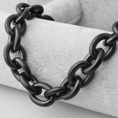 #ad Huge Cool 15mm Black O Chain Gift Stainless Steel Mens Necklace Or Bracelet7 36quot; $8.39