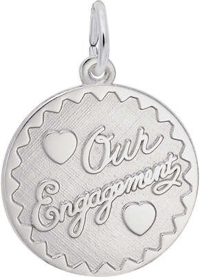 #ad Sterling Silver Our Engagement Charm by Rembrandt $40.00