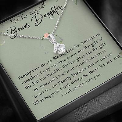 To my Bonus Daughter Necklace Step Daughter Gift Xmas Gift Birthday for Womens $45.99