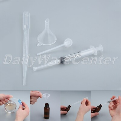 Plastic Perfume Refill Tools Diffuser Funnels Cosmetic Refill Straws Syringe $4.41
