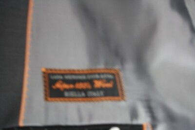 #ad Tiglio Luxe Blazer Jacket Mens 48L Gray Super 150s Merino Wool Side Vents Notch $62.39