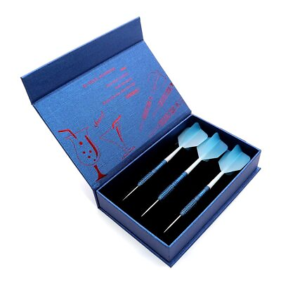 #ad Blue Cocktail with Oil Paint Finished and Gradient ROST Dart Flights 22g Stee... $138.26