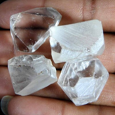 #ad 144.15Cts100%Natural Colorless Crystal Rough Lot Loose Gemstone $9.99