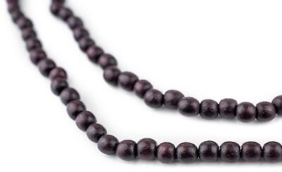 #ad Dark Brown Round Natural Wood Beads 5mm 16 Inch Strand $1.99
