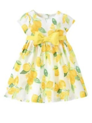 #ad Gymboree Toddler Girl Lemon Dress New Size 3 T $14.99