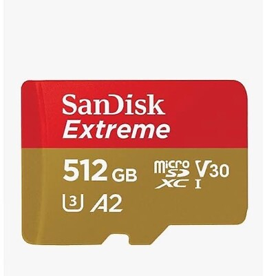 #ad SanDisk 512GB Extreme microSDXC UHS I Memory Card with Adapter $37.99
