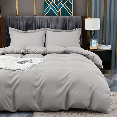 #ad Duvet Covers Queen Size Ultra Soft and Breathable Bedding Comforter Cover Set $25.91