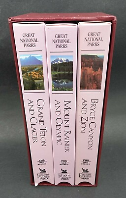 #ad Readers Digest Great National Parks VHS 3 Tape Set Preowned $15.20