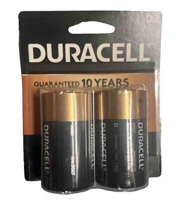 #ad Duracell Coppertop D Alkaline Batteries Set of 2 2027 Date $5.59