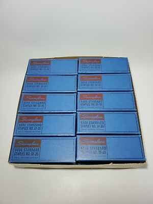 #ad Vintage 100000 Swingline SF 35 Standard Staples 20 X 5000 Staples Blue Box NEW $234.05