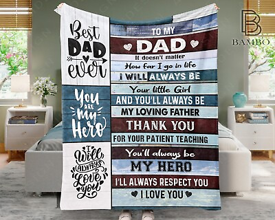 #ad #ad To My Dad Blanket Custom Daddy Blanket Gift For Dad Father Day Gift $69.99