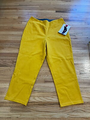 #ad NWT Wicked by Women with Control Pull On Capri Pants Size Tall Large Mustard $18.88