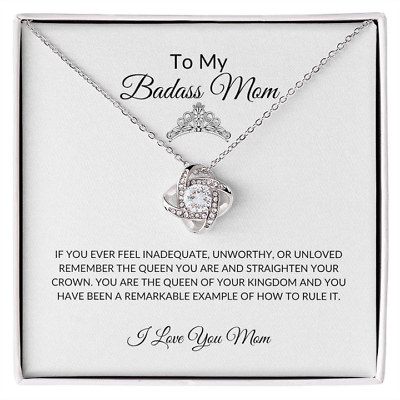 To My Badass Mom Necklace Gift Mom Gifts Gift For Mom Necklace $28.99
