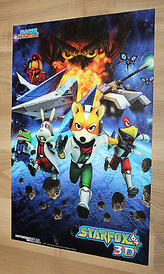 #ad Star Fox 64 3D Sonic Generations Rare small Poster 42x28cm Nintendo 3DS PS3 $53.90