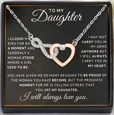 #ad To My Daughter Necklace Gift for Daughter from Dad And Mom Daughter Father... $19.99