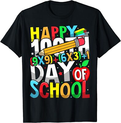 #ad Happy 100th Day of School Math Formula For Teacher Kids T Shirt Men Women Kid $10.99