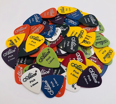 #ad 10pcs Alice Guitar Picks Acoustic Electric Plectrums Assorted Thin 0.58 1.50mm $3.95