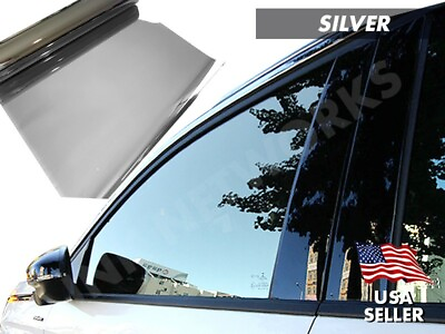#ad One Way Mirror Film Reflective Car UV Window Color Tint Silver 20 in x 100 ft $299.99