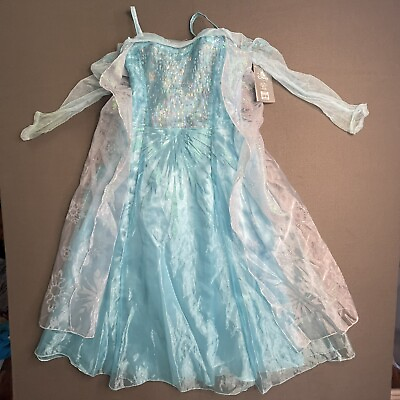 #ad Disney Store Exclusive Frozen Princess Elsa Dress Costume Size 13 READ Cosplay $19.95