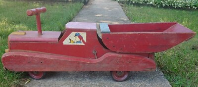 #ad Antique Cass Toys Wooden Dump Truck Ride On ? $499.99