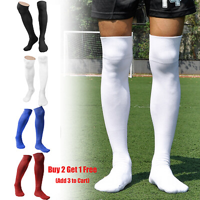 #ad #ad Men Sports Football Baseball Soccer Long Over Knee High Socks Hockey Unisex Gift $7.59
