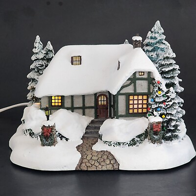 #ad Thomas Kinkade Christmas Cottage Village Christmas Collection Hawthorne Village $49.99