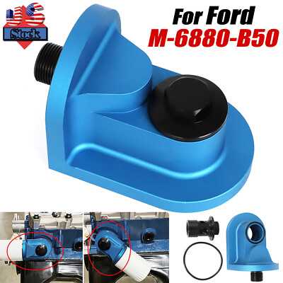 #ad For Ford M 6880 B50 90 Degree Oil Filter Adapter with O ring Billet Aluminum US $74.99