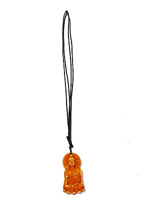 Buddha Necklace double strings with Poly Stone mini Buddha figurine Hanging. $12.99