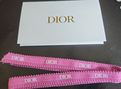 DIOR 3 4quot; Pink Gift Ribbon with White Lettering 73.5in long $20.00